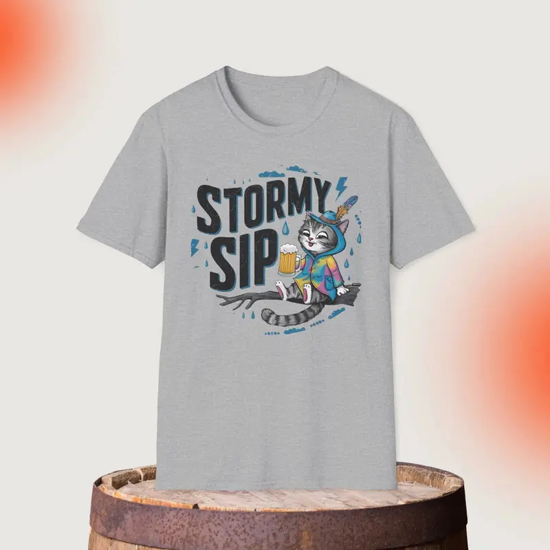 Stormy Sip Cotton Men Tshirt 15