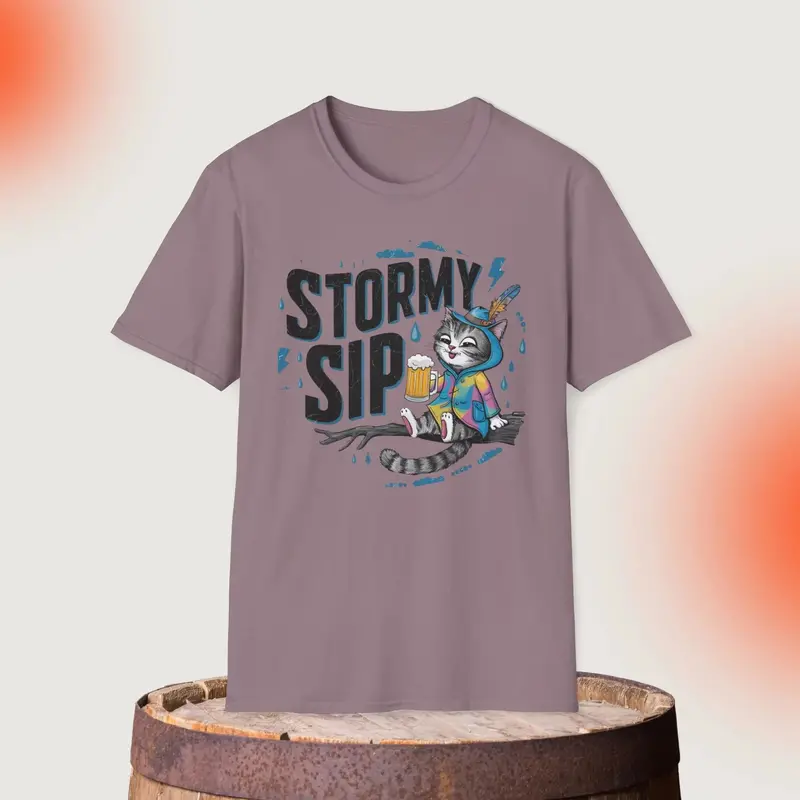 Stormy Sip Cotton Men Tshirt 16