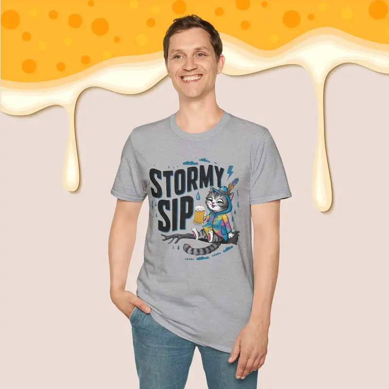 Stormy Sip Cotton Men Tshirt 16