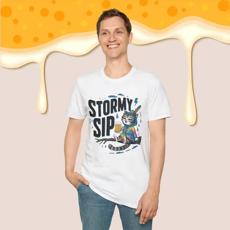 Stormy Sip Cotton Men Tshirt 17