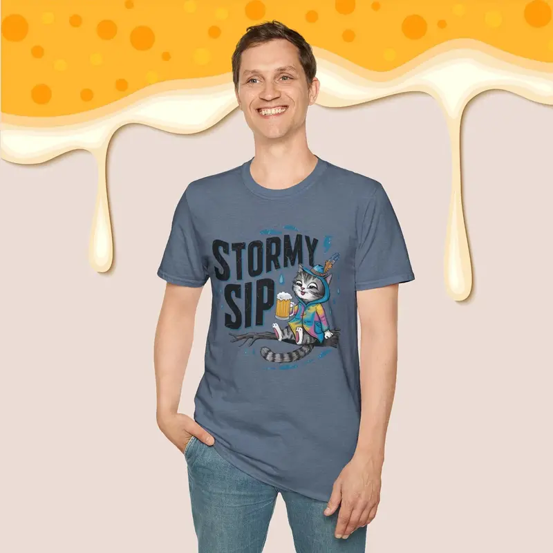 Stormy Sip Cotton Men Tshirt 18