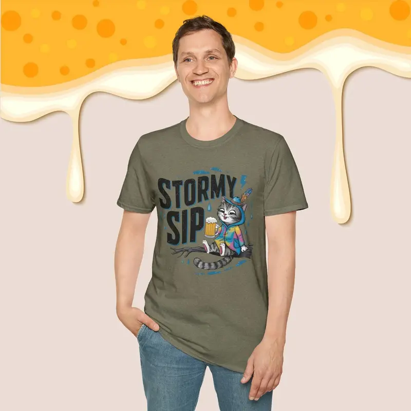 Stormy Sip Cotton Men Tshirt 19