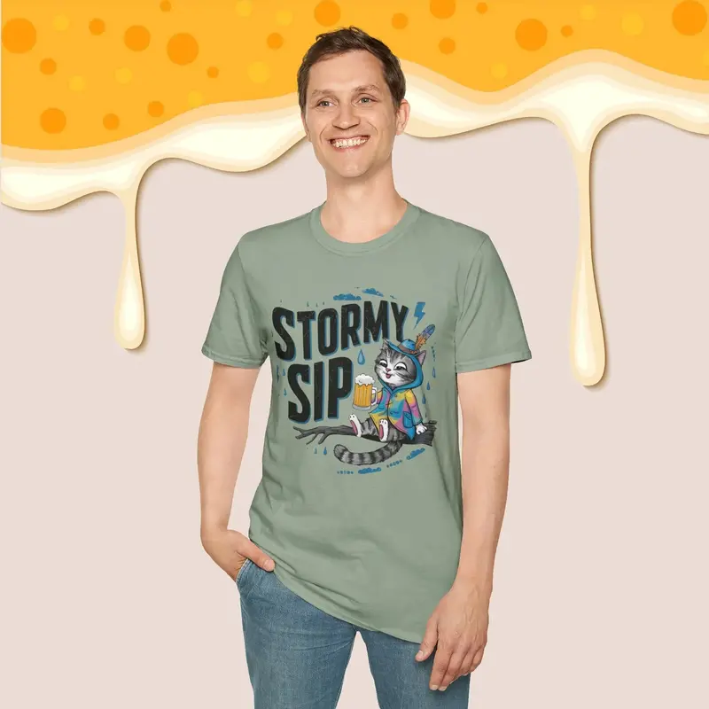 Stormy Sip Cotton Men Tshirt 21