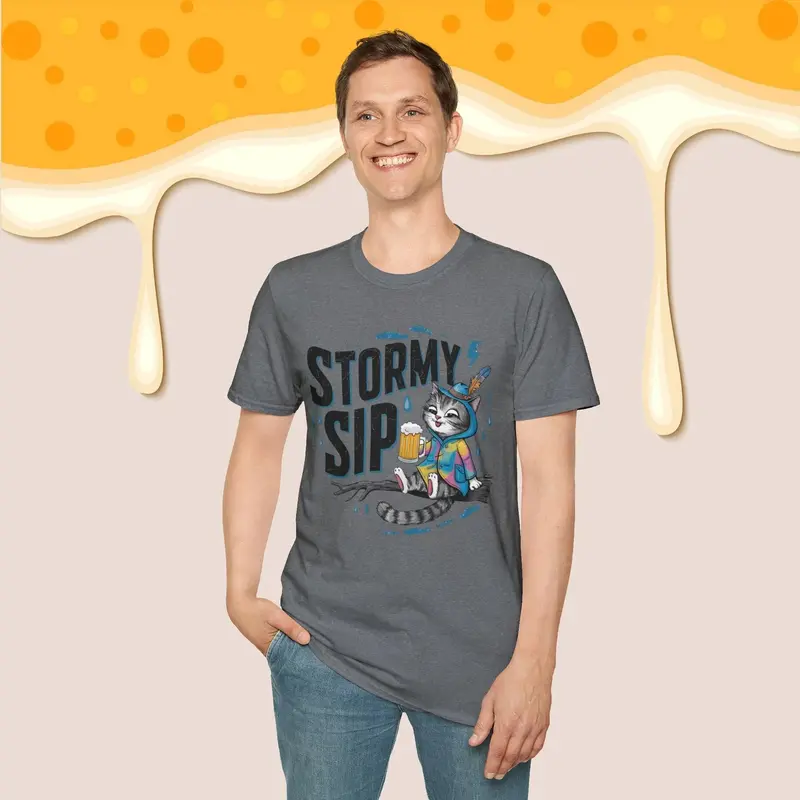 Stormy Sip Cotton Men Tshirt 22