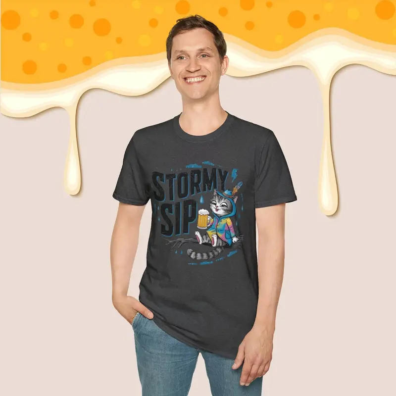 Stormy Sip Cotton Men Tshirt 24