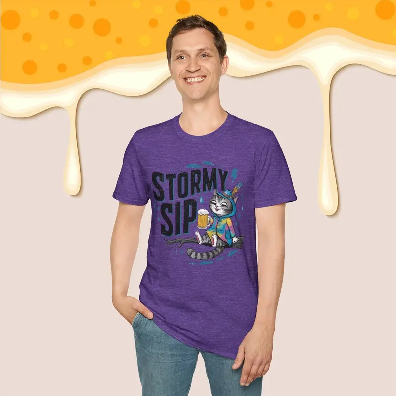 Stormy Sip Cotton Men Tshirt 26