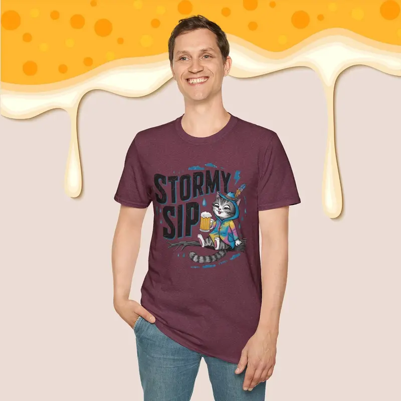 Stormy Sip Cotton Men Tshirt 28