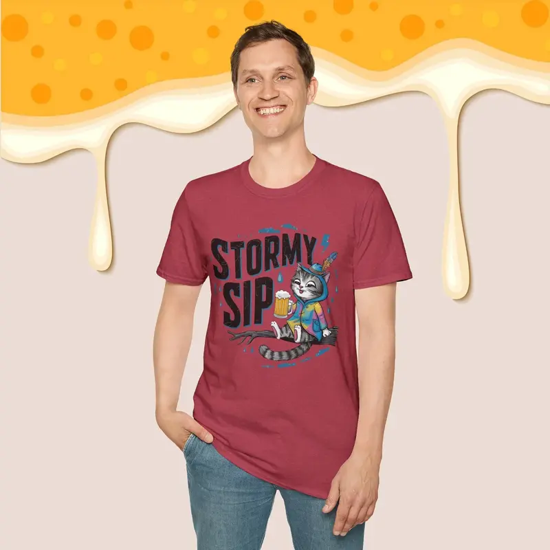 Stormy Sip Cotton Men Tshirt 29