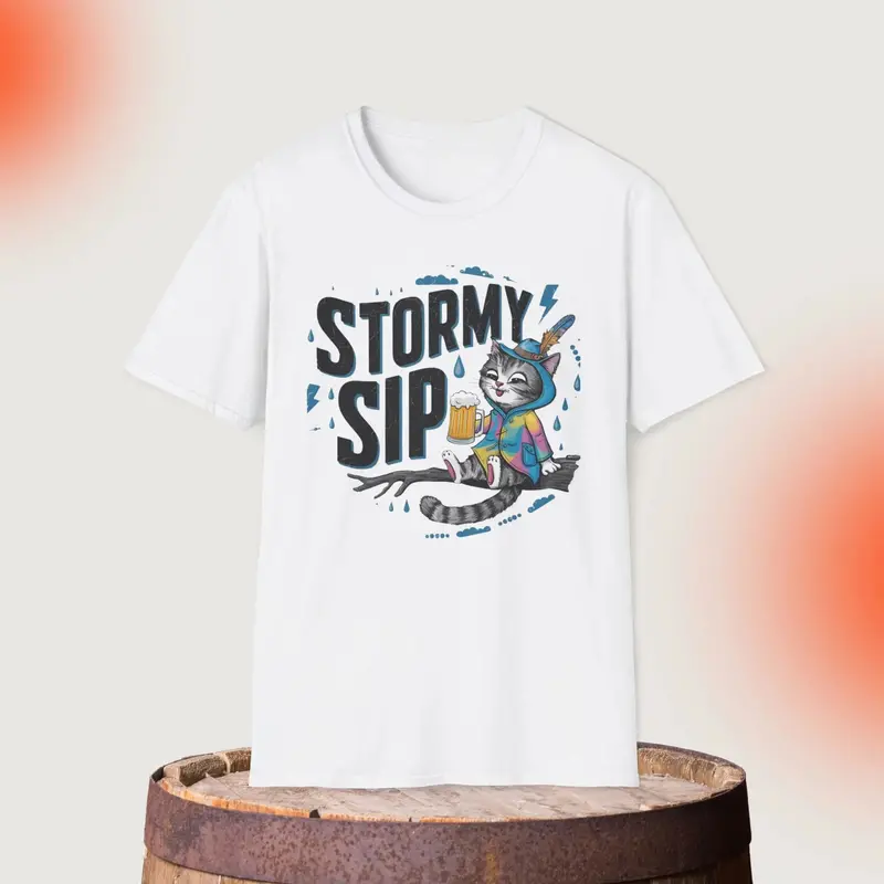 Stormy Sip Cotton Men Tshirt 3
