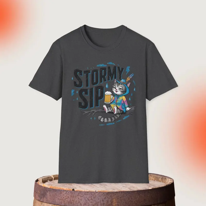 Stormy Sip Cotton Men Tshirt 9