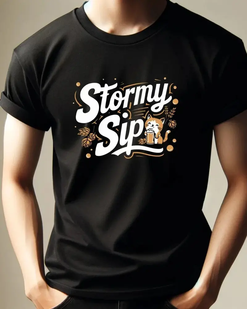 Stormy Sip Cotton Tshirt 4
