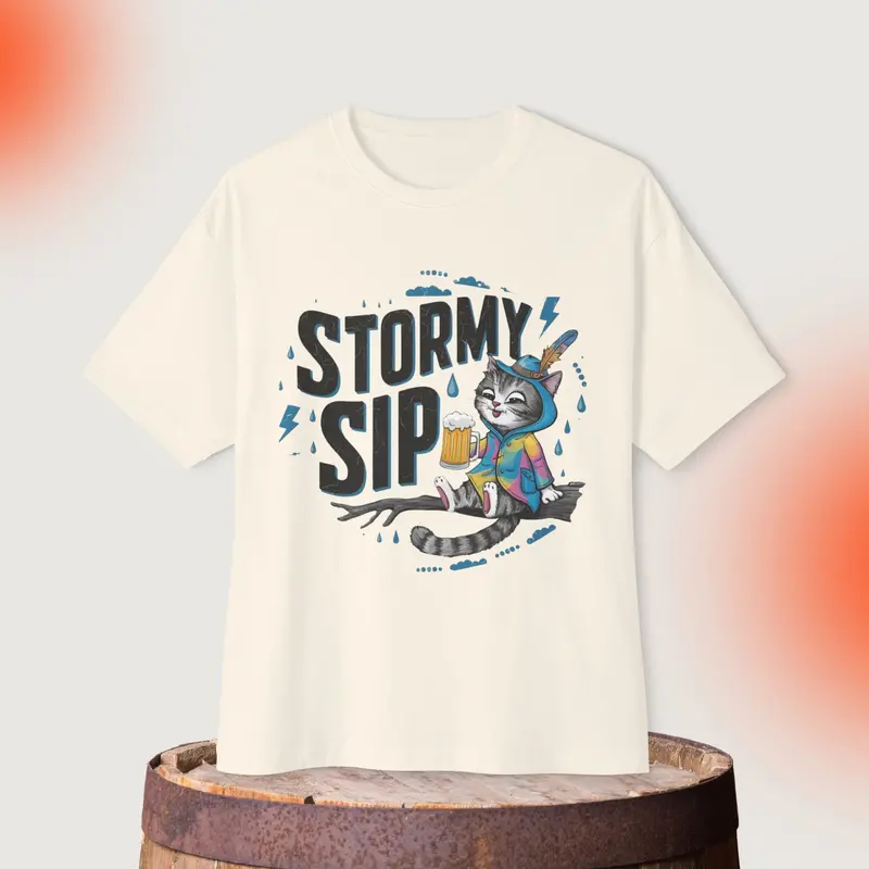 Story Sip Unisex Beerlover Oversized Boxy Tshirt 4