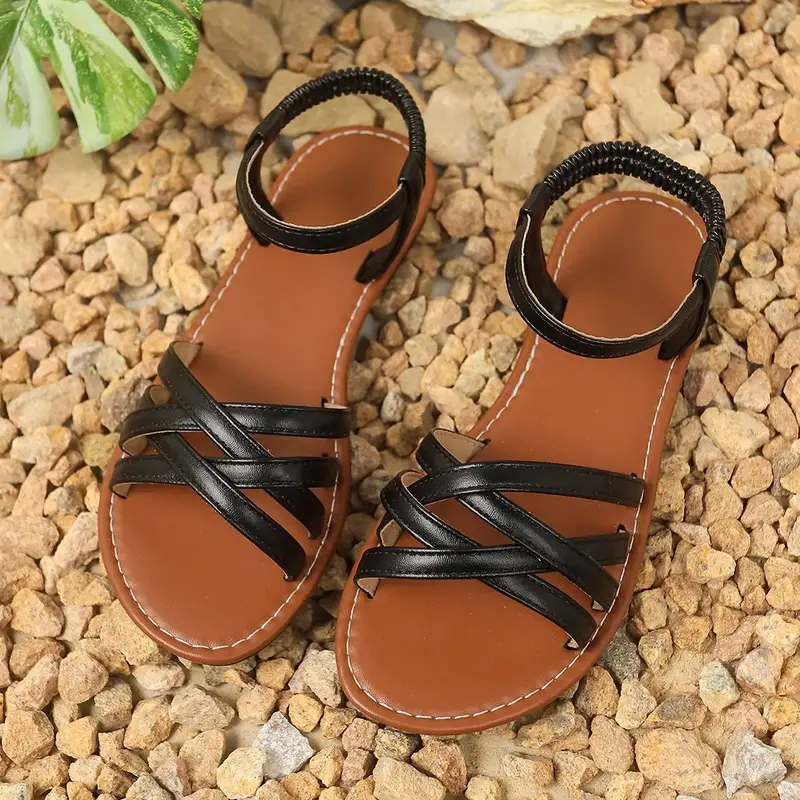 Strappy Ankle-Band Flat Sandals for Everyday Wear