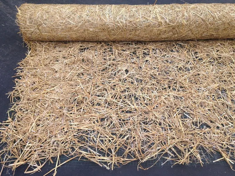 Straw Mat With Double Net - Erosion Control (Biodegradable) - 4 Ft Or 8 Ft Wide (Lasts 2 Yr) 9