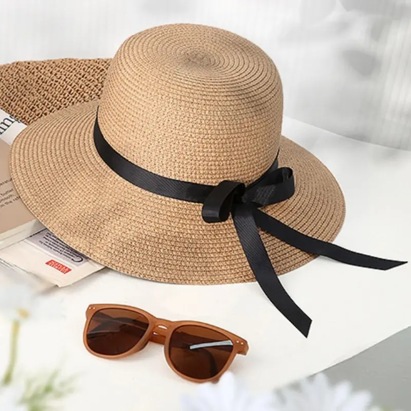 Straw Sun Hat With Bow 1