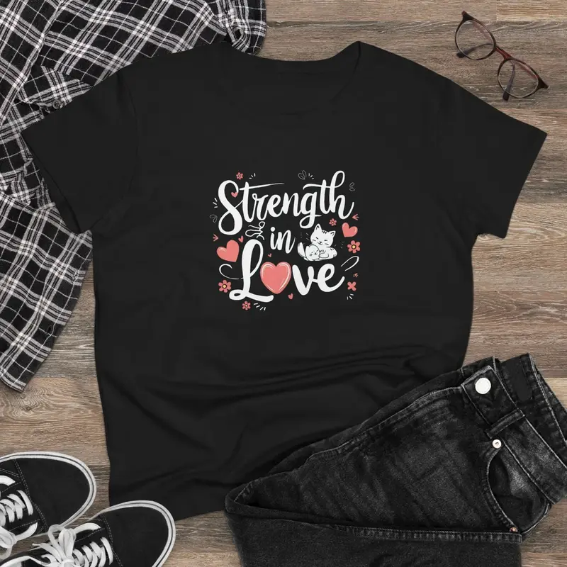 Strength In Love Women Cotton Tshirts 3