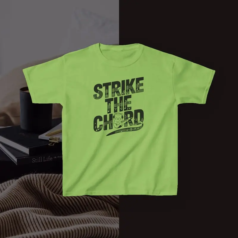 Strike The Cord Kid Heavy Cotton Tshirt 9