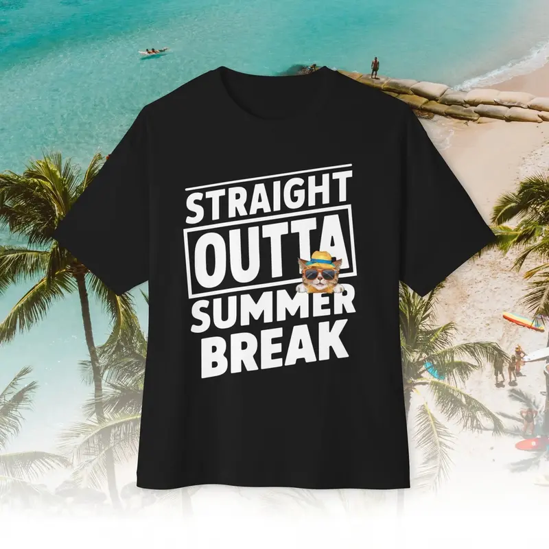 Summer Out Break Unisex Travel Oversized Boxy Tee 1