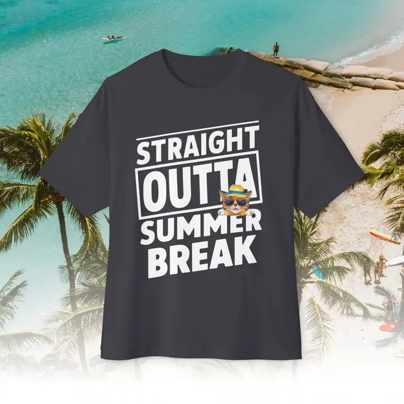 Summer Out Break Unisex Travel Oversized Boxy Tee 2