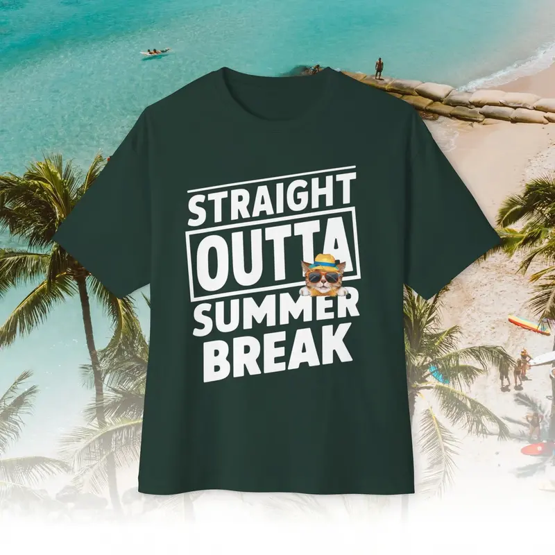 Summer Out Break Unisex Travel Oversized Boxy Tee 3