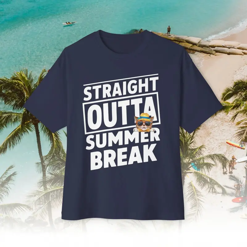 Summer Out Break Unisex Travel Oversized Boxy Tee 4