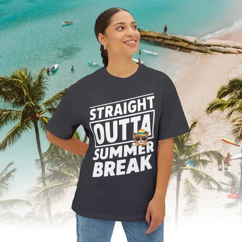 Summer Out Break Unisex Travel Oversized Boxy Tee 6