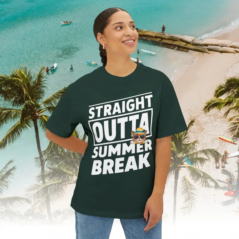 Summer Out Break Unisex Travel Oversized Boxy Tee 7