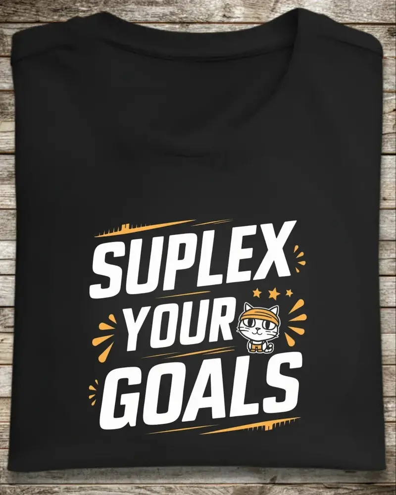 Suplex Your Goals Cotton T-Shirt 1