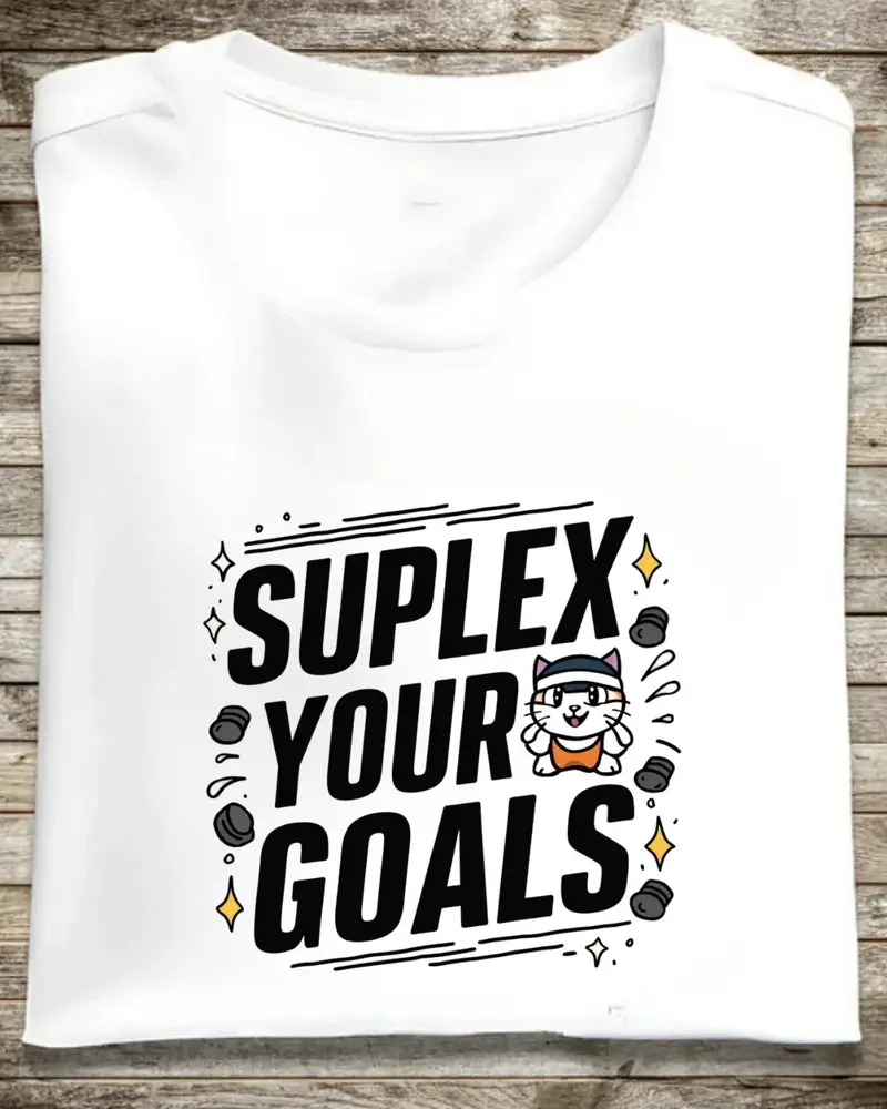 Suplex Your Goals Cotton T-Shirt 1