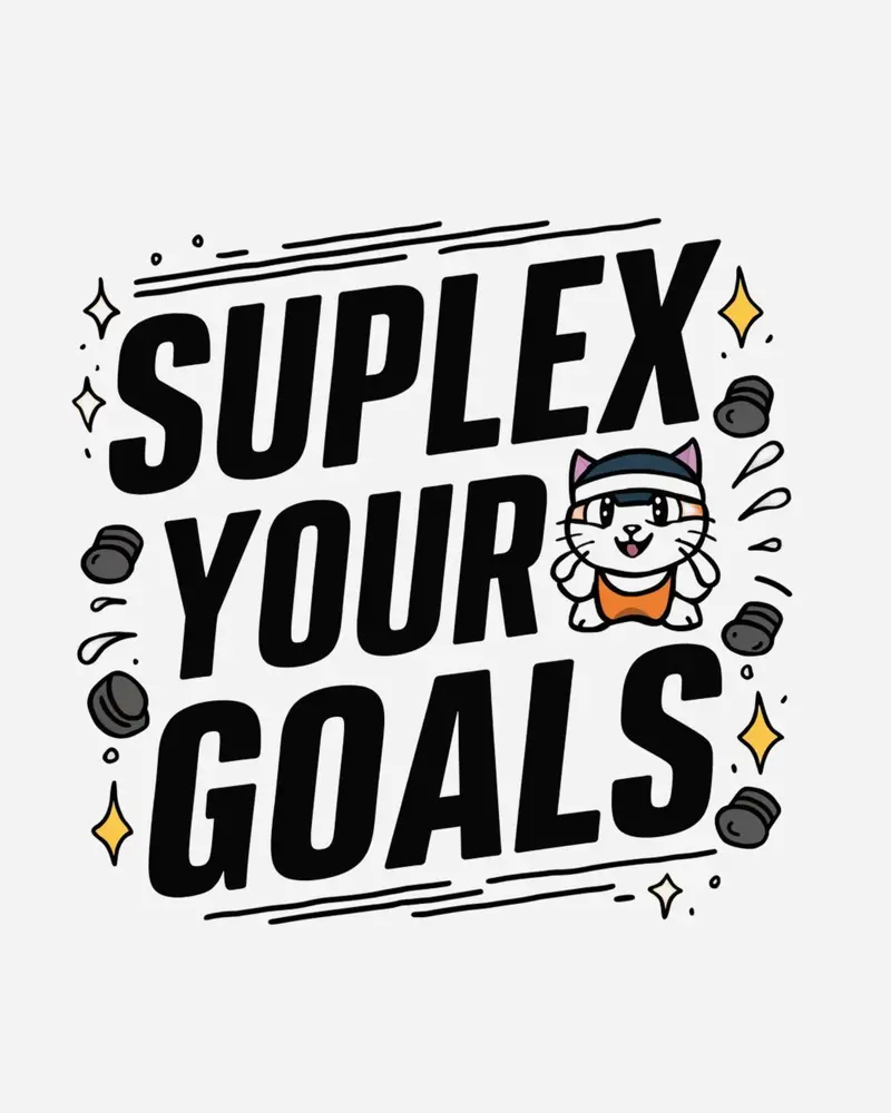 Suplex Your Goals Cotton Tshirt 2