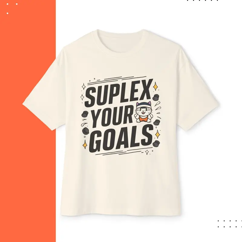 Suplex Your Goals Unisex Gym Oversized Boxy Tshirt 4