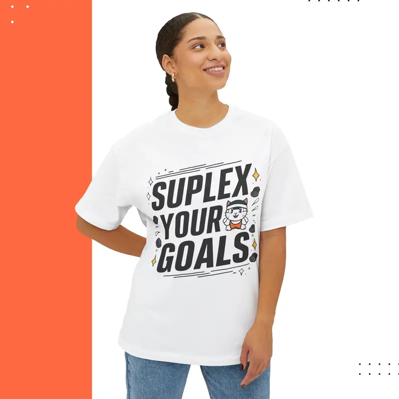 Suplex Your Goals Unisex Gym Oversized Boxy Tshirt 5