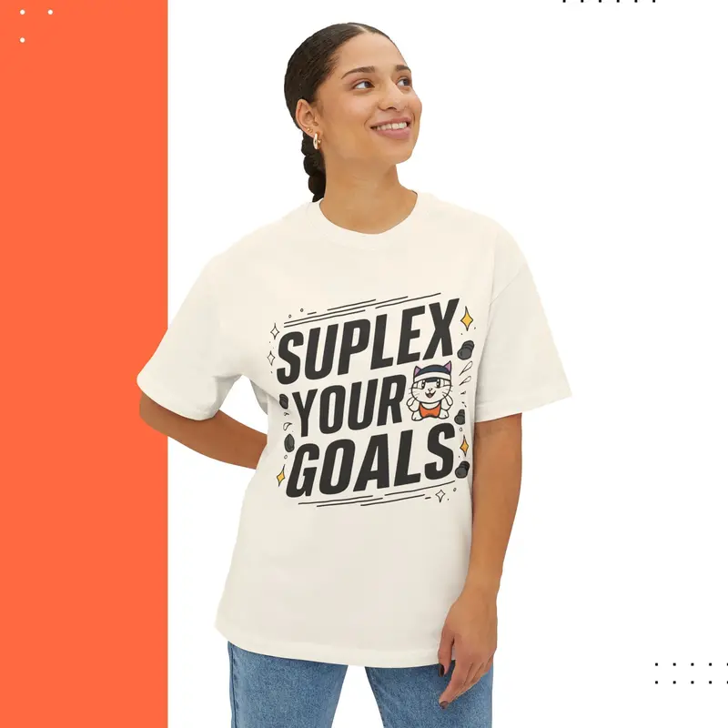 Suplex Your Goals Unisex Gym Oversized Boxy Tshirt 7