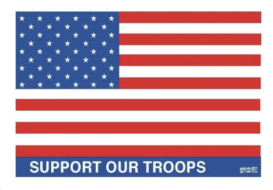 Support Our Troops Hard Hat Sticker #Ff23 1