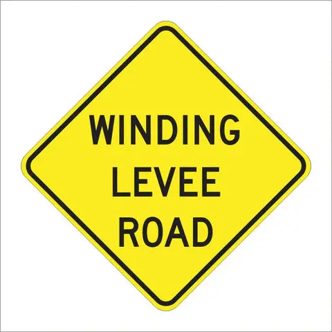 Sw22-1 (Ca) Winding Levee Road Sign 1