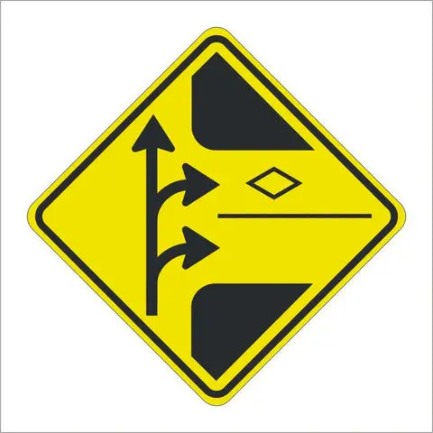 Sw54-1(Ca) Hov Lane Selection Left Or Right And Vertical Arrow Sign 1