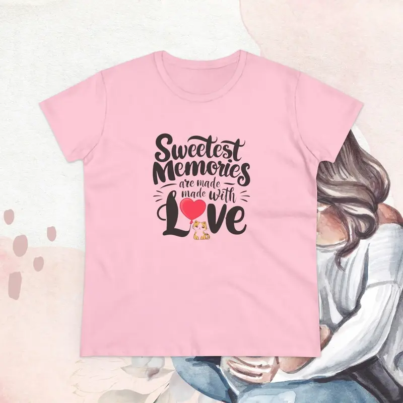 Sweetest Memory Are With Love Women Cotton Tees 6