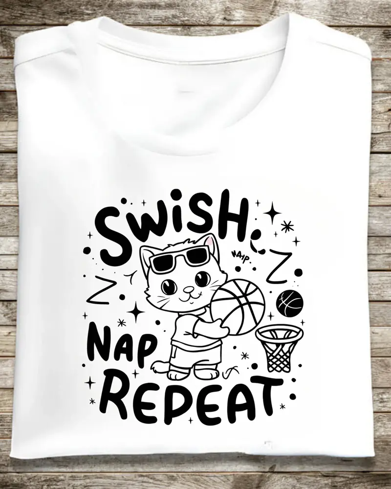 Swish Nap Repeat Cotton Tshirt 1