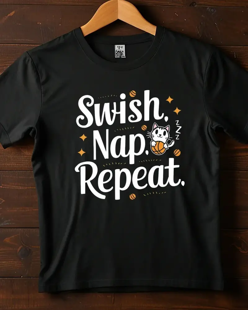 Swish Nap Repeat Kids Cotton T-Shirt 1