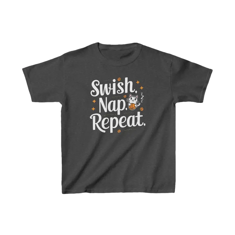 Swish Nap Repeat Kids Cotton T-Shirt 9