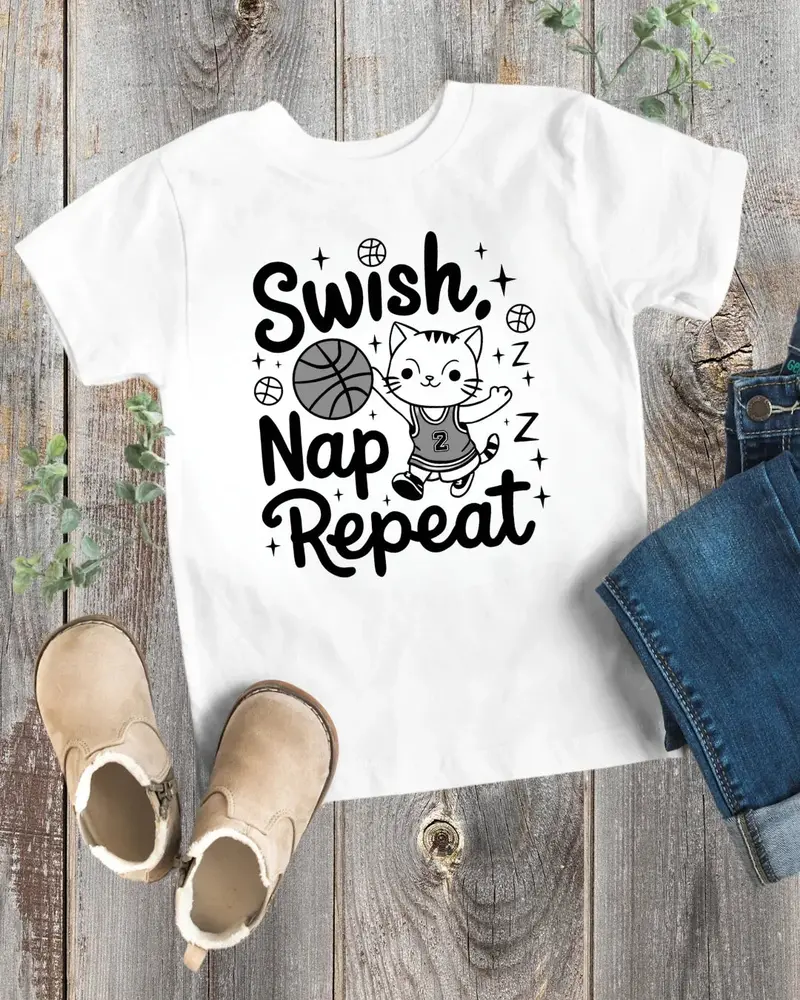 Swish Nap Repeat Toddler Cotton T-Shirt 1