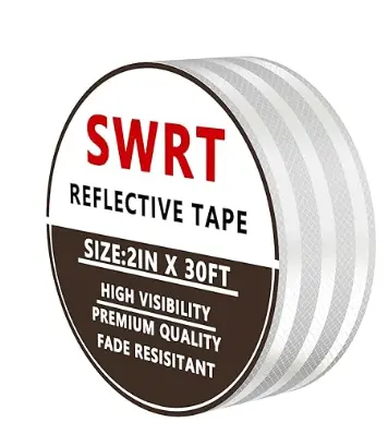 Swrt Reflective Tape Outdoor Waterproof, 2" X 30 Ft White Reflective 1