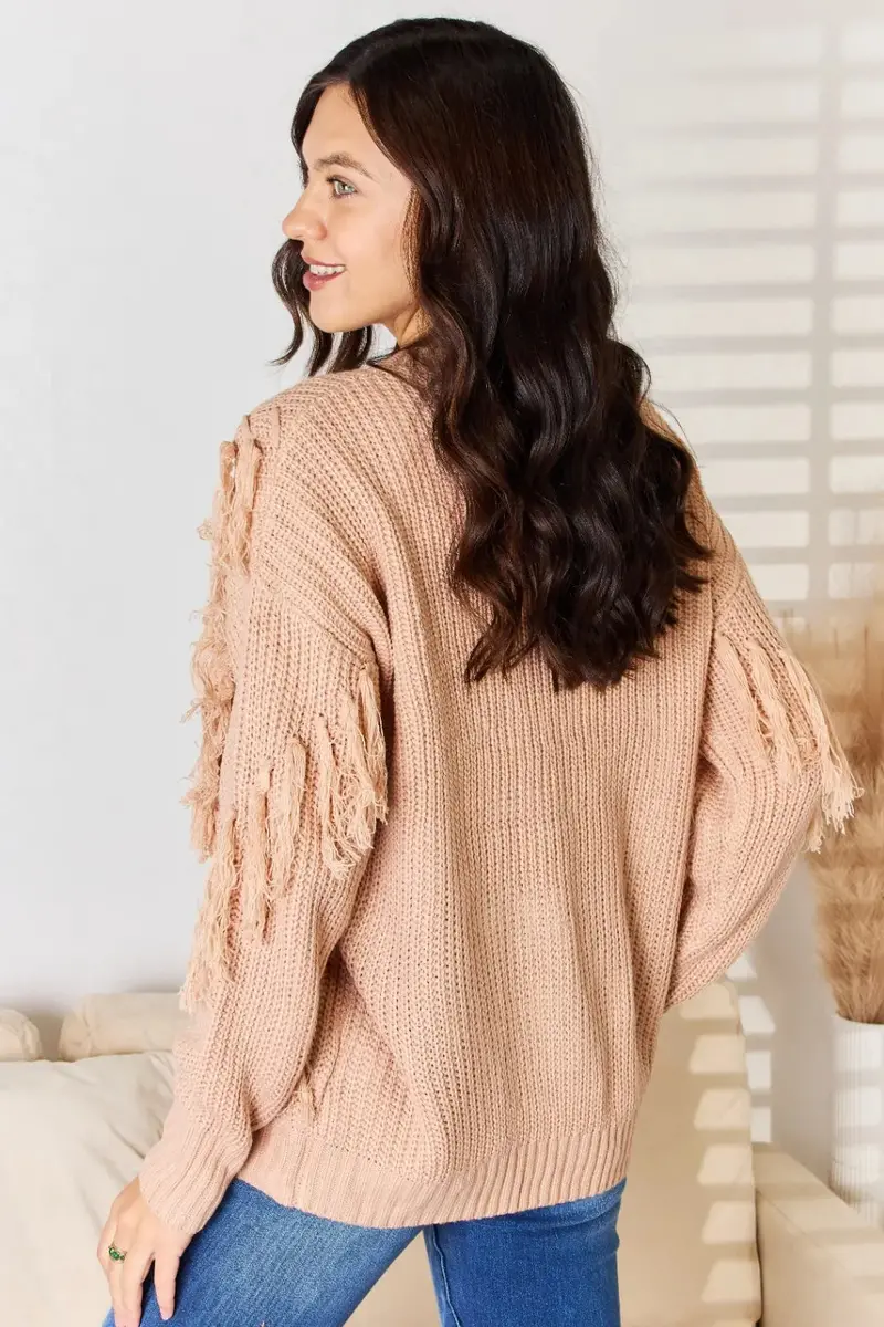 Tassel Detail Long Sleeve Sweater 2