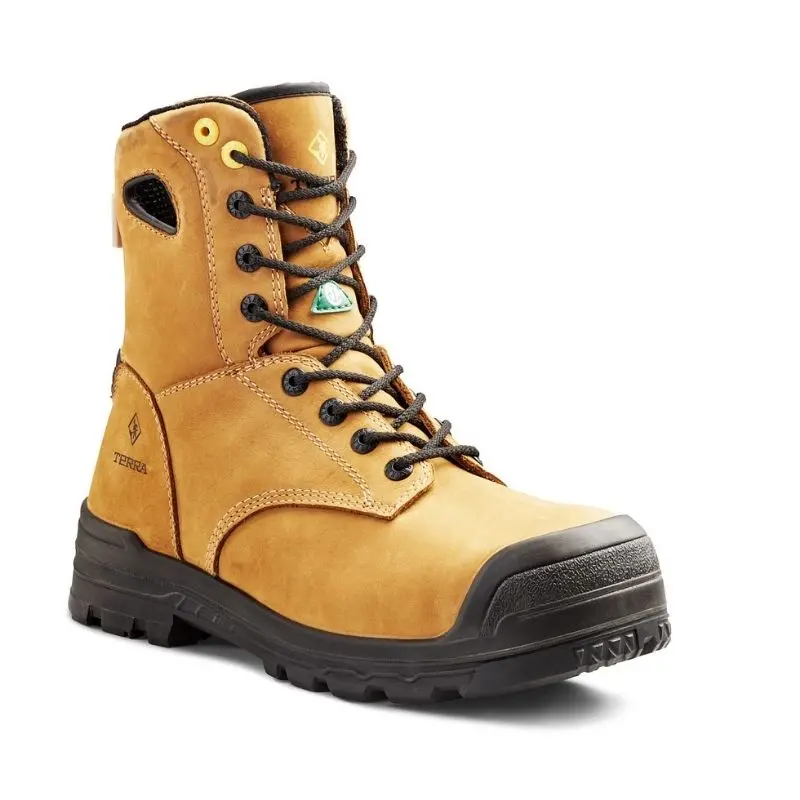 Terra Argo Men's Women's 8" Waterproof Composite Toe Work Safety Boot 2974B - Tan 1