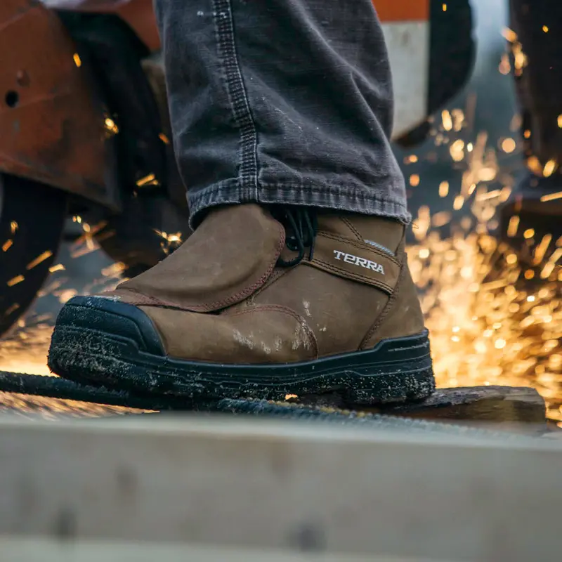 Terra Barricade Men's 6" Waterproof Composite Toe Work Boot With Metguard - 305517 1