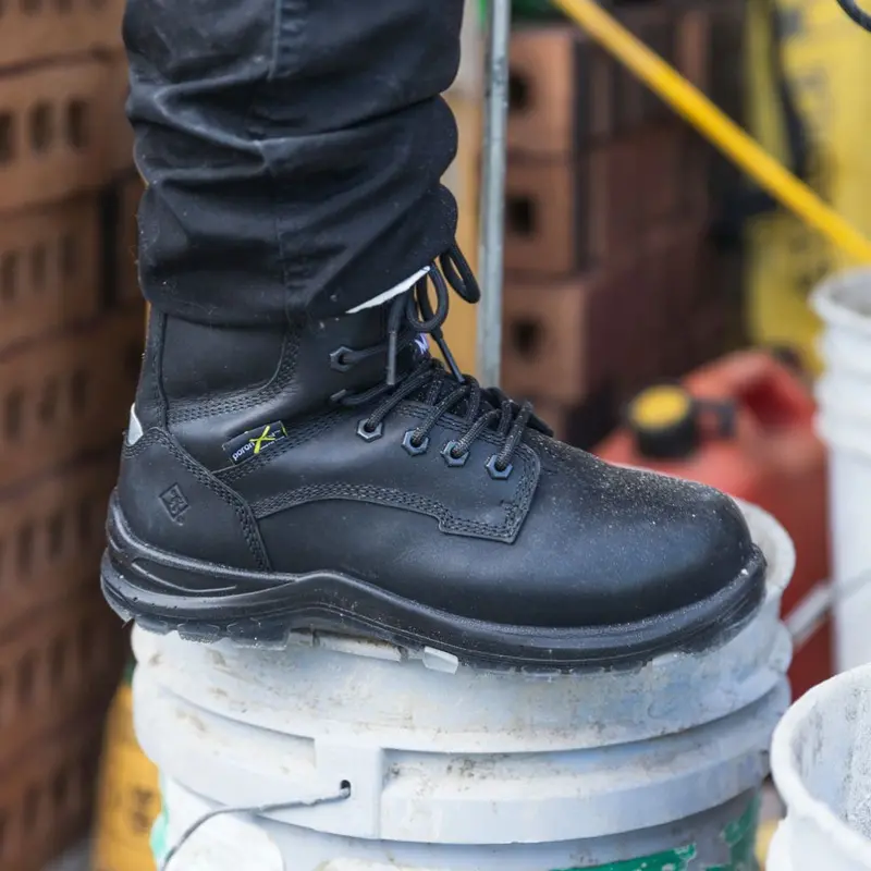 Terra Brenn Women's 8" Composite Toe Work Boot With Metguard Tr0a4nrdblk - Black 1