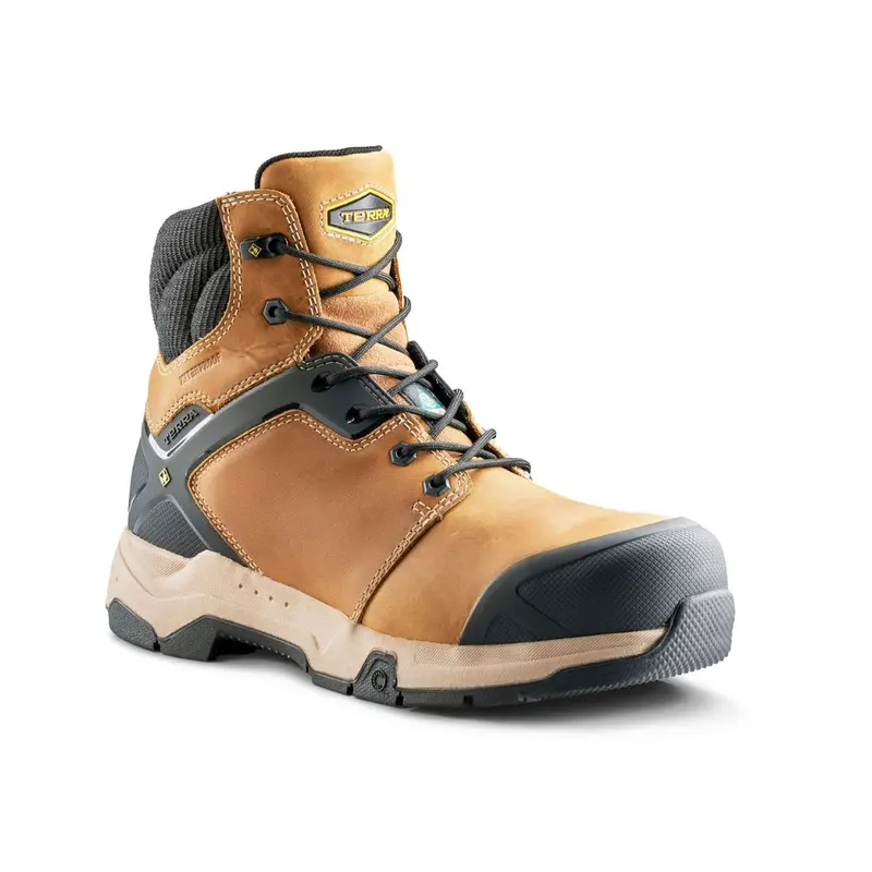 Terra Carbine Men's 6" Composite Toe Waterproof Work Boot Tr0a8395 - Wheat 1