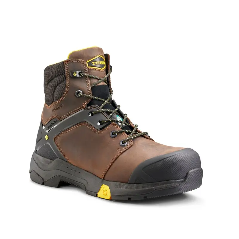 Terra Carbine Men's 6" Composite Toe Waterproof Work Boot Tr0a8395brn - Brown 1