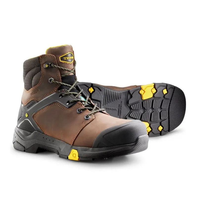 Terra Carbine Men's 6" Composite Toe Waterproof Work Boot Tr0a8395brn - Brown 8