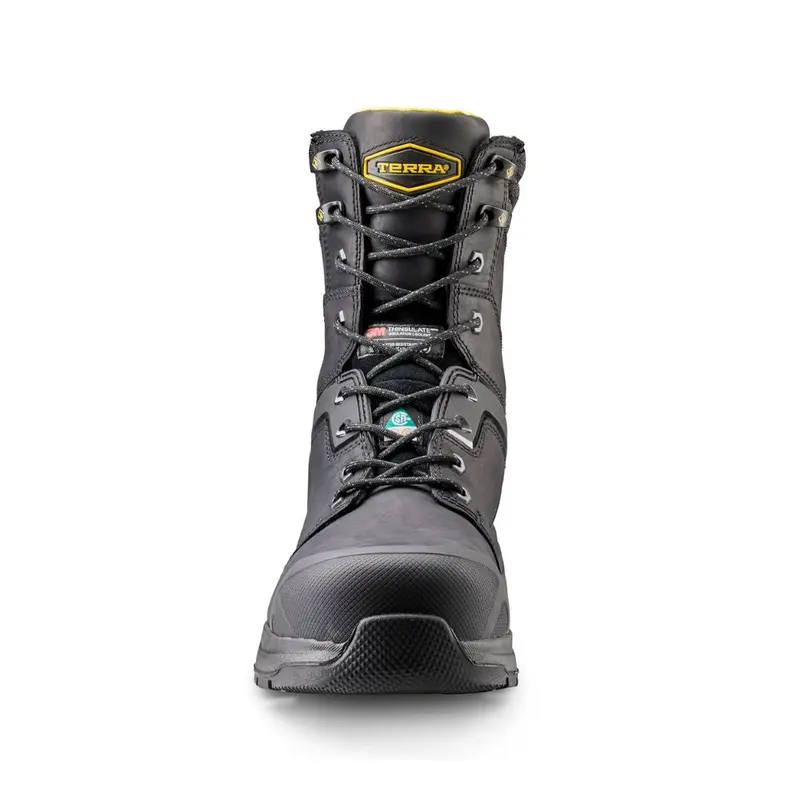Terra Carbine Men's Wp 8 Inch Composite Toe Work Boot - Black Tr0a4tcrblk 5
